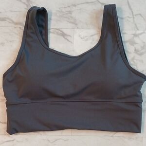 Everyday Scoop-Neck Yoga Bra - Charcoal Gray